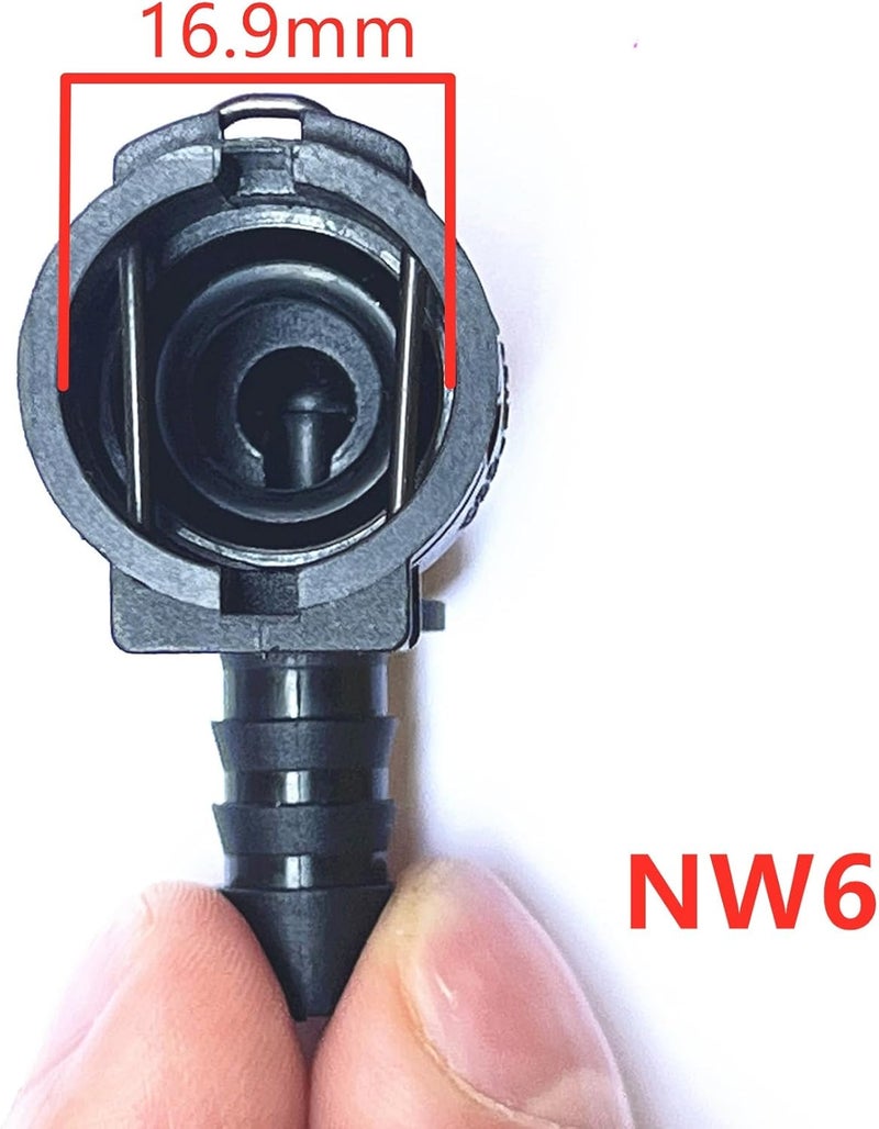 FEEDUN NW6, 90°,Coolant Hose Connector Adapter,Radiator Pipe Line Fitting for Chevrolet Mercedes-Benz BMW Audi Volkswagen Volvo Buick,3 Series,Engine Heater Hose Assembly Junction Repair Kit,ID6, 3/8 inch - Image 4